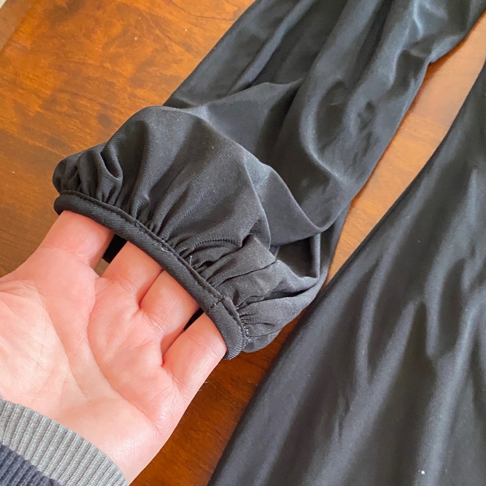 Chaps Black Long Sleeve Ruched Dress - XL - Picture 4 of 13